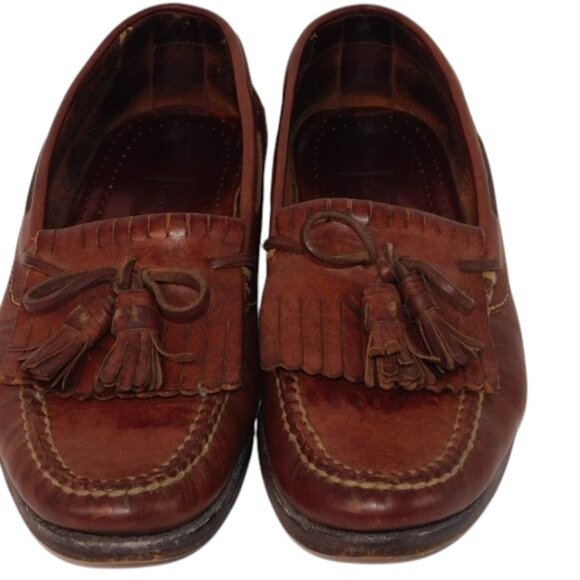 Cole Haan Country Slip On Brown Leather Loafer With Tassels Size 8.5 main image 5